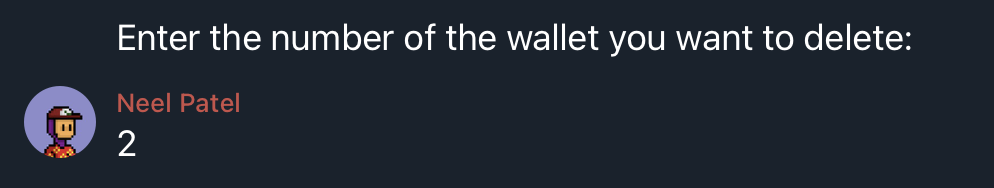 Delete Wallet