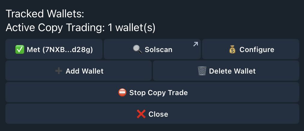 Delete Wallet